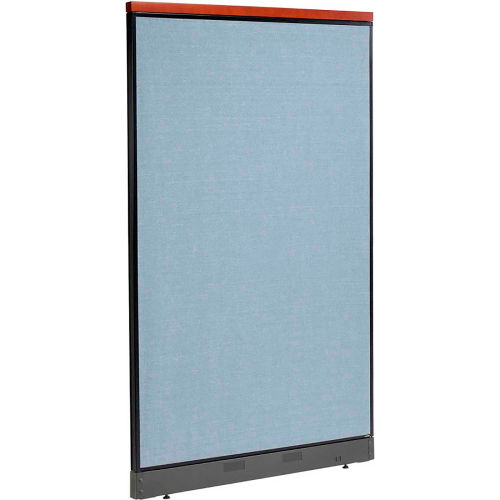 48 x 76"H Deluxe Office Partition Panel Non-Electric with Raceway Only, Blue
