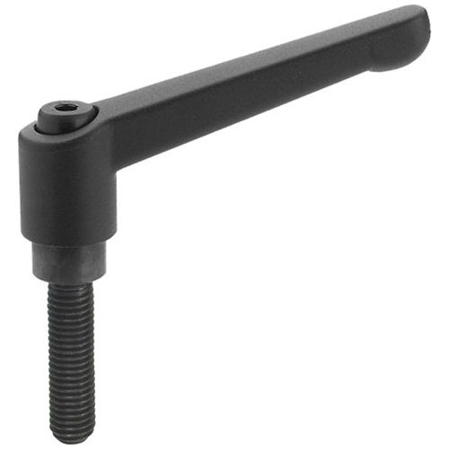 J.W. Winco 5T16A02K Zinc Die Cast Adjustable Lever w/ Steel Components - 5/16-18 x .63 Stud