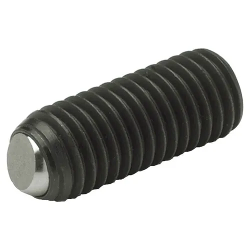 J.W. Winco 605-M6-16-B Set Screw w/ Flat Ball - M6 x 1.0 Thread - 16mm Thread Length