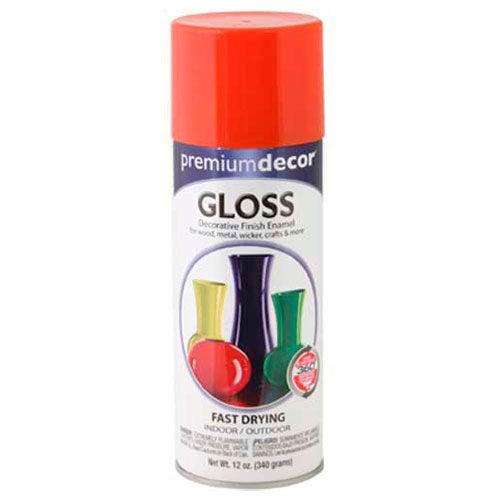 Premium Décor Decorative Gloss Enamel 12 oz. Aerosol Can, Pumpkin Orange - 144941