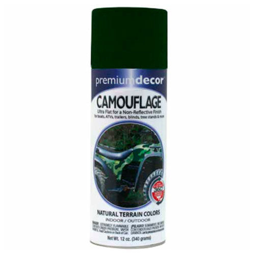 Premium Décor Camouflage Enamel 12 oz. Aerosol Can, Forest Green, Flat - 171311