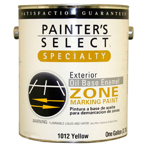Painter's Select Oil Zone Marking Paint, Flat Finish, Yellow, Gallon - 353805