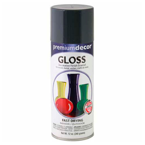 Premium Décor Decorative Gloss Enamel 12 oz. Aerosol Can, Slate Gray - 793213