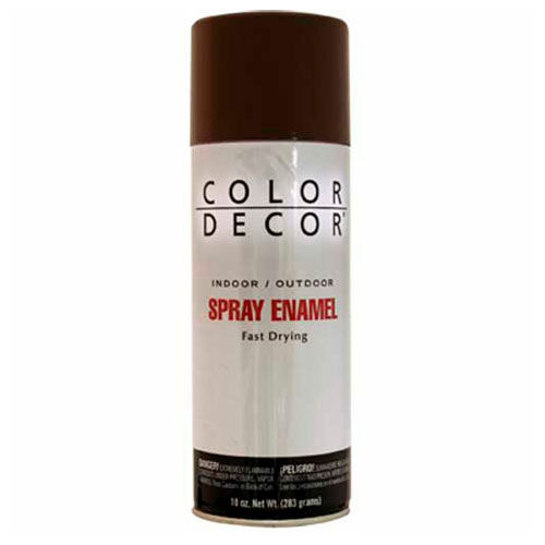 Color D&eacute;cor Decorative Enamel Spray 10 oz. Aerosol Can, Brown, Gloss - 895680
