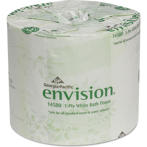 Envision One-Ply Bathroom Tissue, 1210 Sheets/Roll, 80 Rolls/Case - GEP1458001