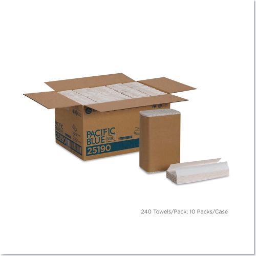 Envision C-Fold Paper Towel, 10-1/4" X 13-1/4", White, 10/Case - GEP25190