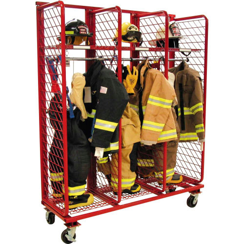 Red Rack™ Mobile Gear Storage Rack Locker, 3 Sections, 24