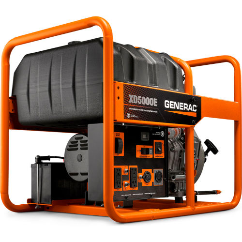 Generac® Portable Generator W/ Electric/Recoil Start, Diesel, 5000 Rated Watts