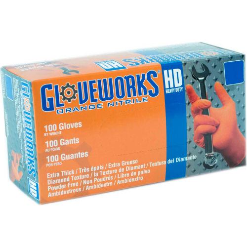 gloveworks orange nitrile xxl