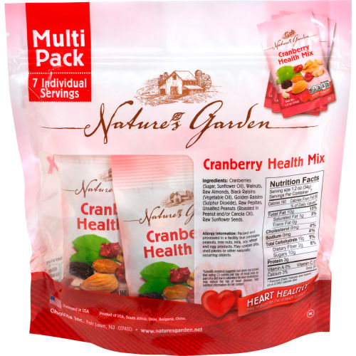 Nature's Garden Cranberry Health Mix, 1.2 oz, 7 Count, 6 Pack