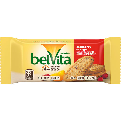 BELVITA Breakfast Biscuits Cranberry Orange, 5 Count, 6 Pack