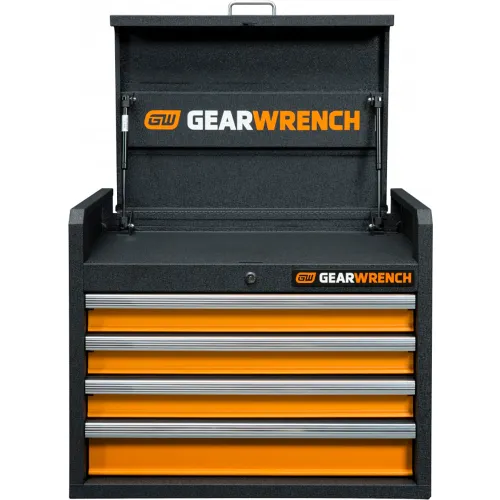 GearWrench GSX Series Tool Chest, 26 W, 4 Drawers, Black/Orange (83240)