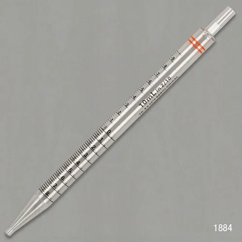 Serological Pipette, 10mL, Polystyrene, Short Style, 230mm, Sterile, Orange, Polypropylenes
