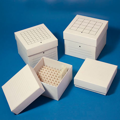 Freezing Box, 3", Cardboard, 64Place (8x8 format), fits 3mL, 4mL and
