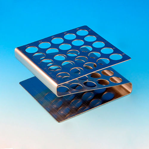 Rack, Tube, 12/13mm, 50Place, Stainless Steel "Z" Shape