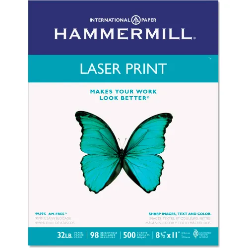 Laser Copy Paper Hammermill 104646 81/2" x 11" 32 lbs. 500 Sheets