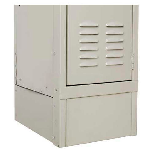 Hallowell KCFB18PT Steel Locker Accessory - Closed Front Base 18&quot;W x 6&quot;H - Tan