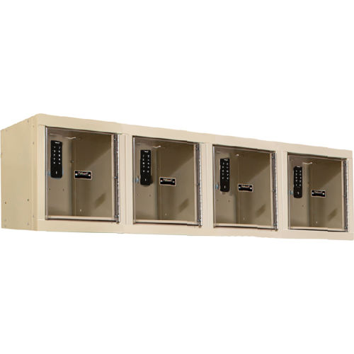 Hallowell® 1Tier 4 Door SafetyView Locker w/DigiTech Lock, 12"Wx12