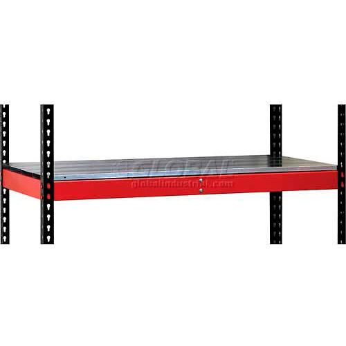 Hallowell FKRL4824E-RR-HT Fort Knox Rivetwell Extra Level w/ EZ Deck 48&quot; x 24&quot; x 3.375&quot;  Red 1 Level