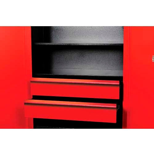 Hallowell FKSCD36-2RR-HT Fort Knox Cabinet Drawer Kit - 2 Drawer, 36&quot;W x 24&quot;D x 15&quot;H, Red