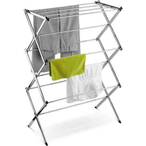 Chrome 3-Tier Folding Accordion Drying Rack