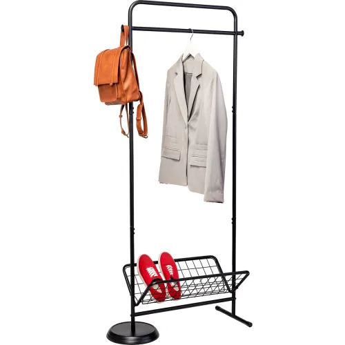 HoneyCanDo® Entryway Garment Rack, Black 29"L x 131/2"W x 611/2"H