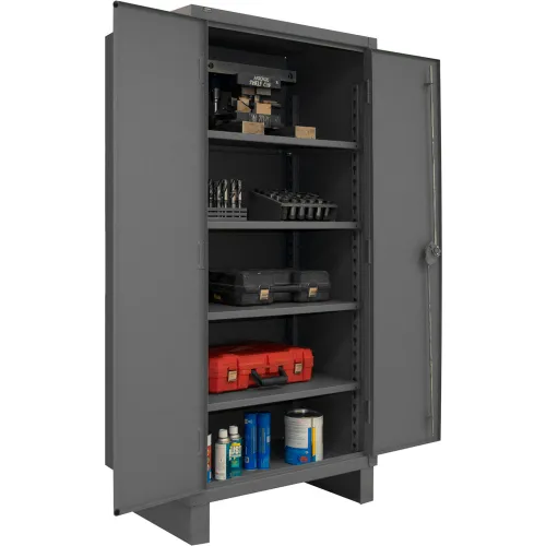 Global Industrial™ Heavy-Duty Storage Cabinet, 12 Gauge, 48W x 24D x  78H, Gray