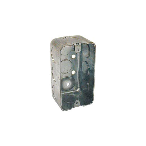 Hubbell 660 Handy Box 4"X2", 1-7/8" Deep, 1/2" End Knockouts, Drawn - Pkg Qty 50