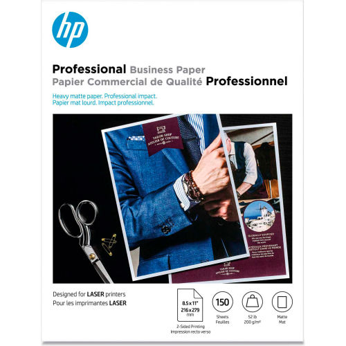HP Professional Business Paper, Matte White, 8-1/2" x 11", 52 lb., 150 Sheets/Pack