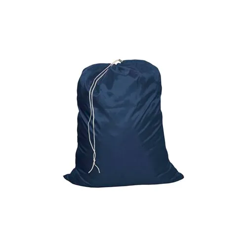 25" Drawcord Laundry Bag, Nylon, Blue, Straight Bottom - Pkg Qty 12
