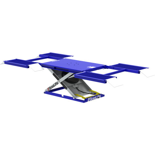 Bosslifts Mid Rise Scissor Lift W/ Ramp, 5000 lbs Capacity