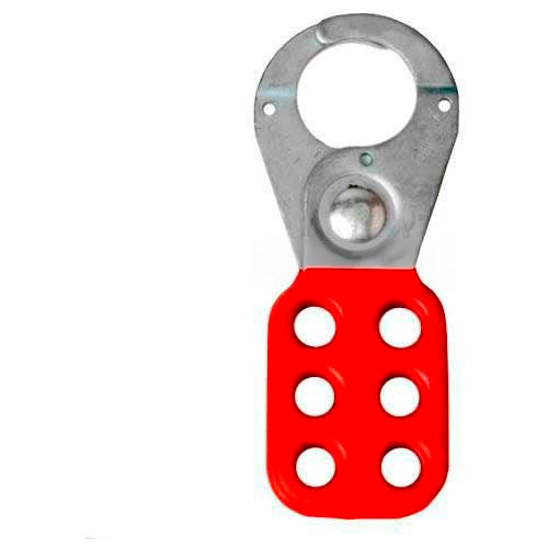 Horizon Mfg. Lockout Tagout Hasp, 5501, Standard Style, 1&quot; Opening, Red - Pkg Qty 12
