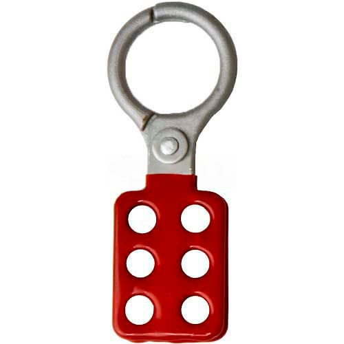 Horizon Mfg. Lockout Tagout Hasp, 5506, Non-Sparking, 1-1/2&quot; Opening, Red - Pkg Qty 12
