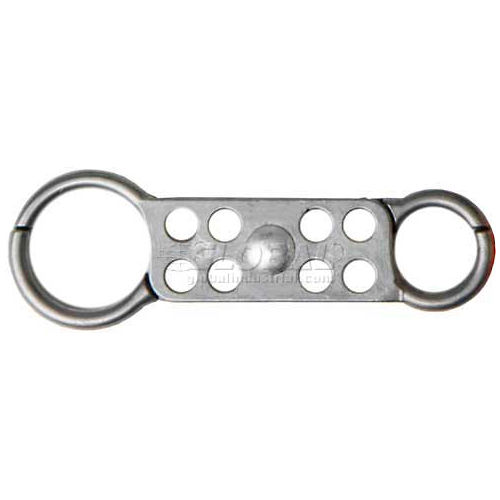 Horizon Mfg. Lockout Tagout Hasp, 5507, Double Sided, 1" & 1-1/2" Opening, Gray - Pkg Qty 12