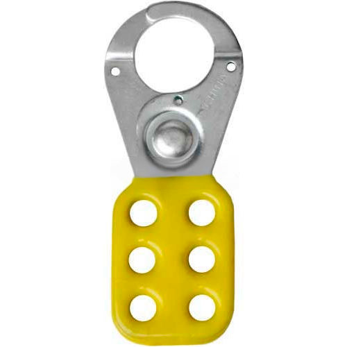 Horizon Mfg. Lockout Tagout Hasp, 5512, Standard Style, 1" Opening, Yellow - Pkg Qty 12