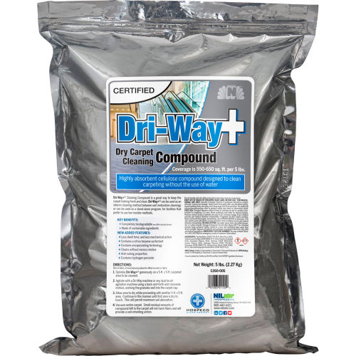 Nilodor Certified&#174; Dri-Way+ Compound, Two 5 Lbs. Container, Light Citrus Scent, Brown