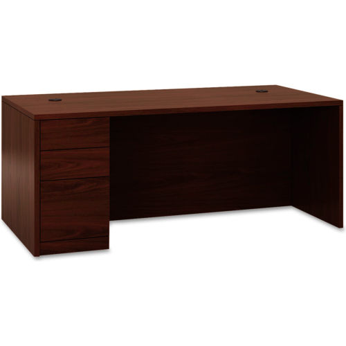 HON&#174; Wood Desk - Full Height Left Pedestal - 66"W x 30"D x 29-1/2"H - Mahogany - 10500 Series