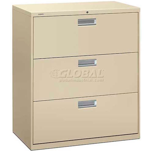 HON® - Brigade® 600 Series 3 Drawer Lateral File 36"W Putty