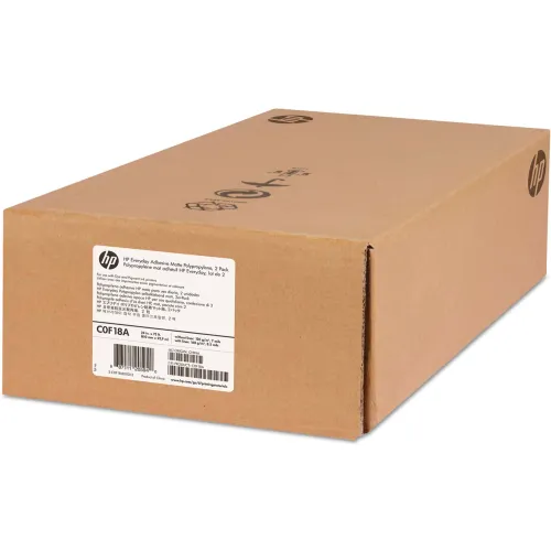 HP Everyday Adhesive Matte Polypropylene C0F18A, 24" x 75', White, 2/Pack
