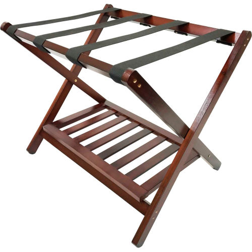 walnut luggage rack