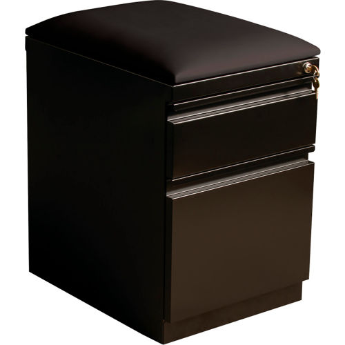 Hirsh Industries® 20" Deep Mobile Pedestal Box/File with Black Seat