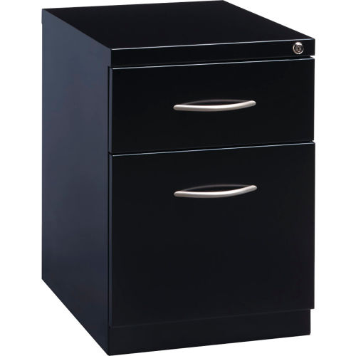 Hirsh Industries&#174 20" Deep Mobile Pedestal, Box/File with Arch Pull Handles - Black