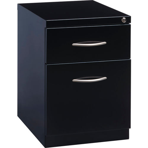 Hirsh Industries® 20" Deep Mobile Pedestal, Box/File with Arch Pull Handles - Black