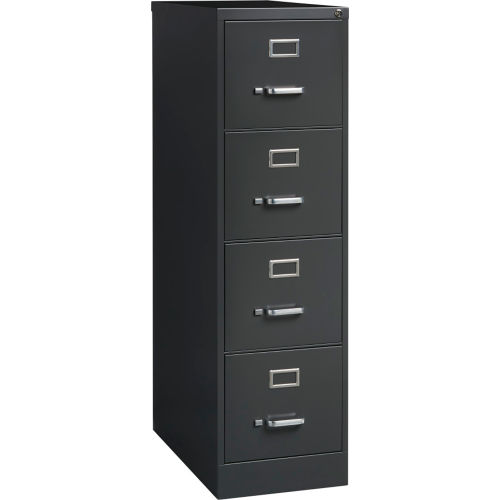 Hirsh Industries® 26-1/2" Deep 4-Drawer Letter-Size Vertical File Cabinet - Charcoal