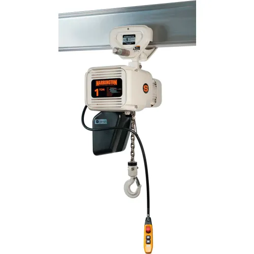 Harrington Peerless ES2-453 1/2 Ton Electric Chain Hoist 16FPM 10' Lift 230v 3ph