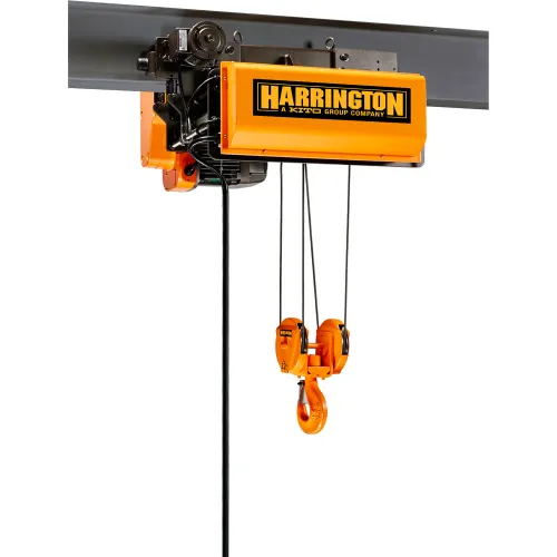 Harrington RY 5 Ton Dual, Speed Electric Wire Rope Hoist And Trolley, 25'  Lift, 26/4.3