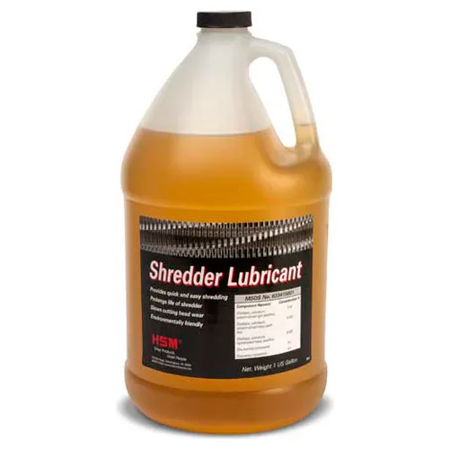 HSM® Shredder Oil, Gallon Bottles, 4/Case, Includes 1 Funnel