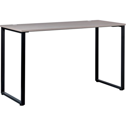 Open Plan Standing Height Desk - 48"W x 24"D x 40"H - Gray Top with Black Legs