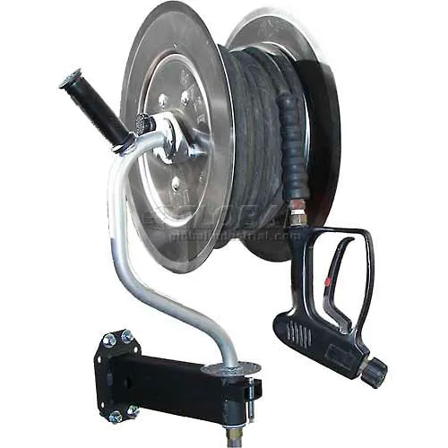 HOT-2-GO AR425 3/8 X 150' Capacity 5000 PSI Stainless Steel Pivoting Pressure  Washer