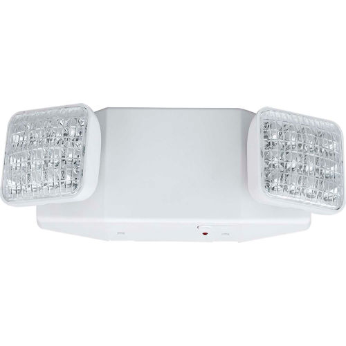 Compass Lighting CU2SQ LED Emergency Light, Square Heads, White, NiCad Battery, Damp location